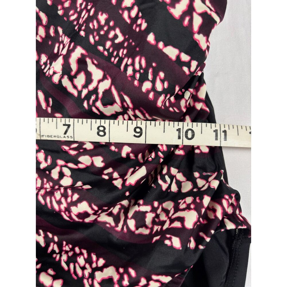 Aqua Green NWT Asymmetrical One Piece Swimsuit Size Medium Zebra Animal Print - Picture 8 of 12